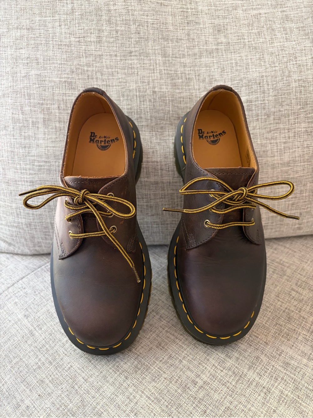 Dr. Martens Brown Oxford Leather Shoes